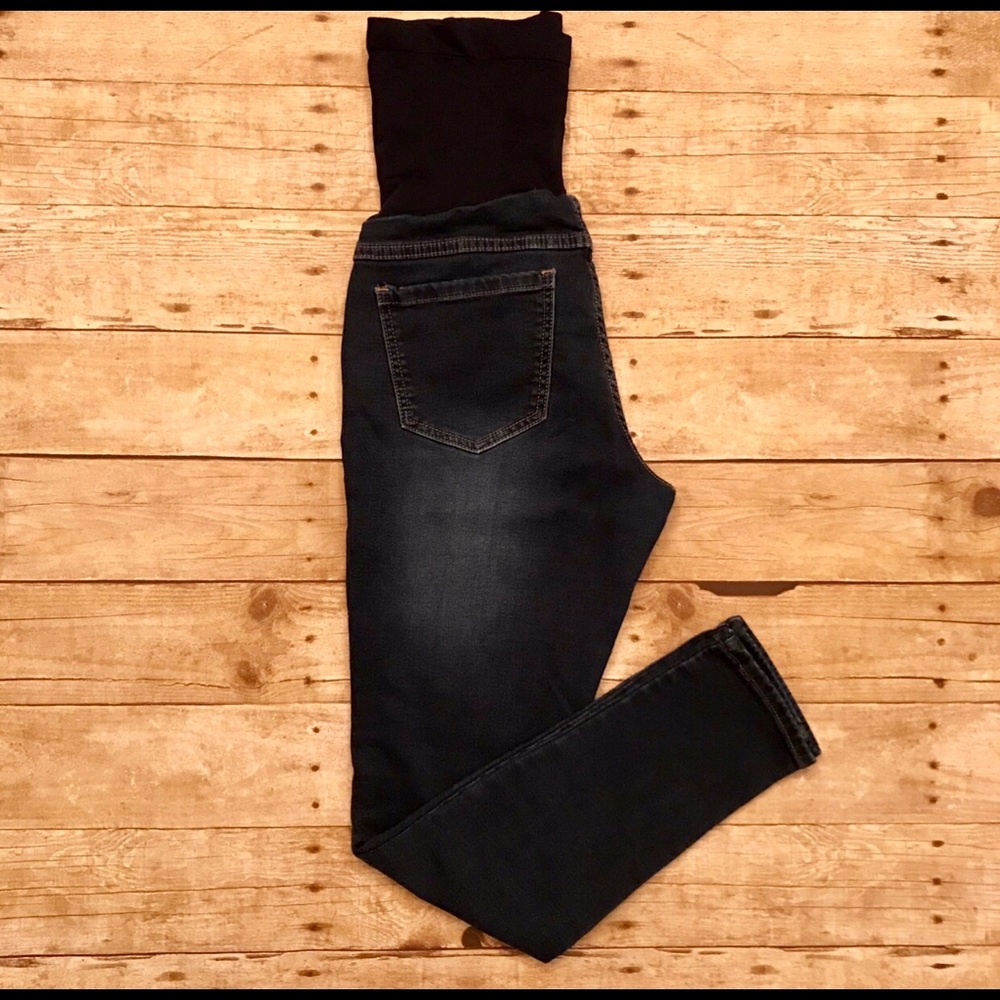Dark Blue Skinny Jeans w/ Belly Band Size Small